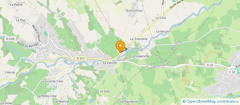 localisation de l'entreprise MONSIEUR NICOLAS FAURE  THURINS