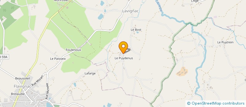 localisation de l'entreprise MONSIEUR NICOLAS FICHOT  FLAVIGNAC