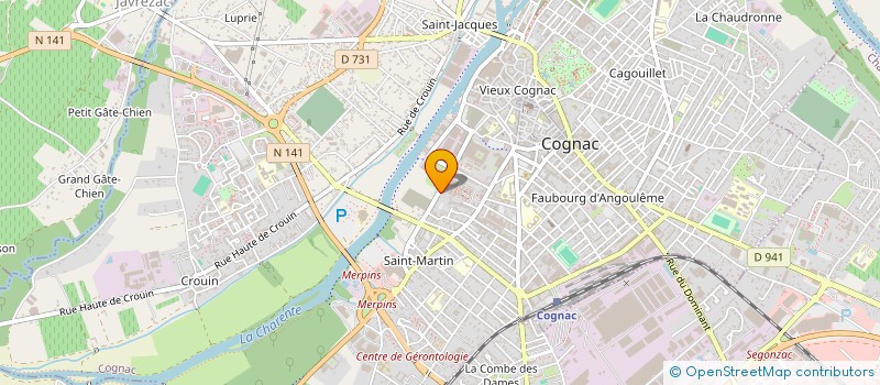 localisation de l'entreprise MONSIEUR NICOLAS FIVET à COGNAC