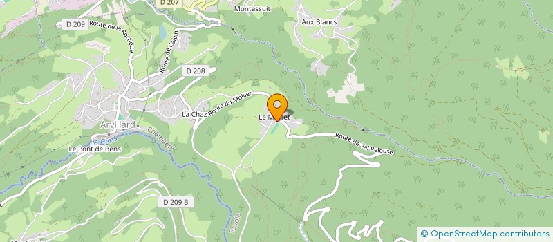 localisation de l'entreprise MONSIEUR NICOLAS FLAVENS  ARVILLARD