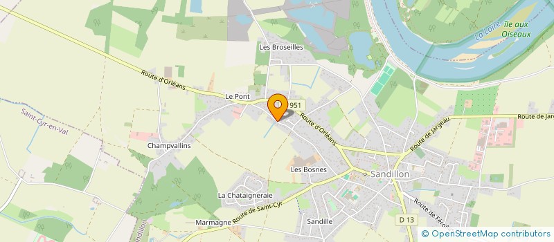 localisation de l'entreprise MONSIEUR NICOLAS FONTAINE à SANDILLON