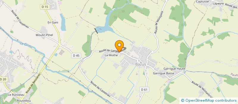 localisation de l'entreprise MONSIEUR NICOLAS FOUILLAND  BAZUS