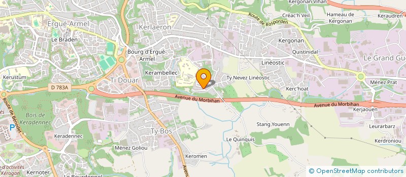 localisation de l'entreprise MONSIEUR NICOLAS FRADIN  QUIMPER