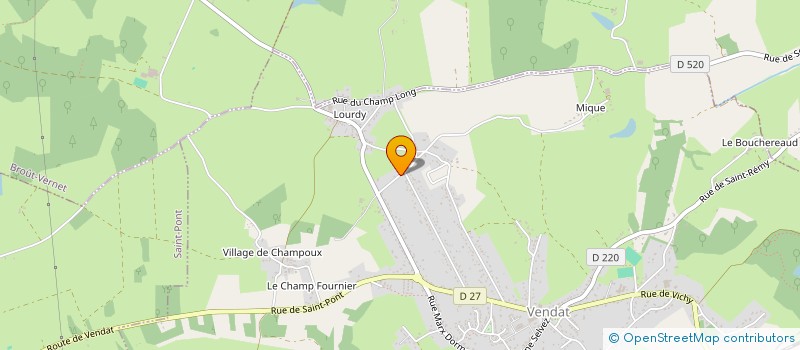 localisation de l'entreprise MONSIEUR NICOLAS FRANCOIS  VENDAT