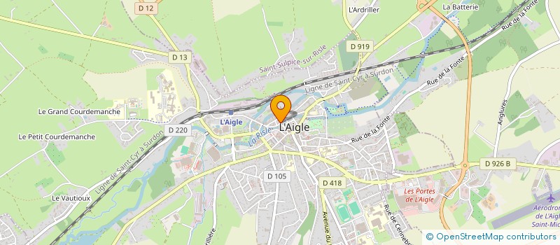 localisation de l'entreprise MONSIEUR NICOLAS FROUGET à L'AIGLE