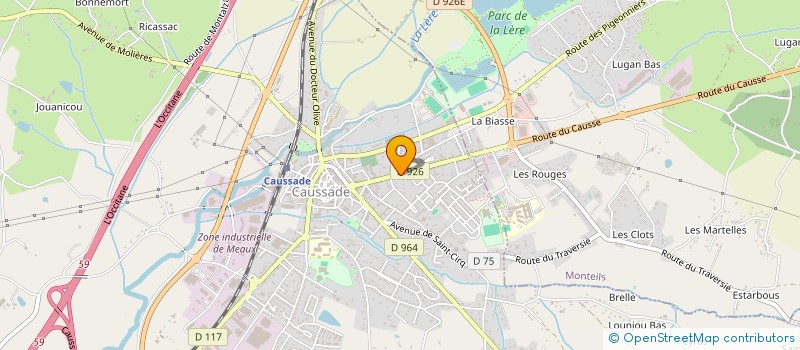 localisation de l'entreprise MONSIEUR NICOLAS GAILLAUD  CAUSSADE