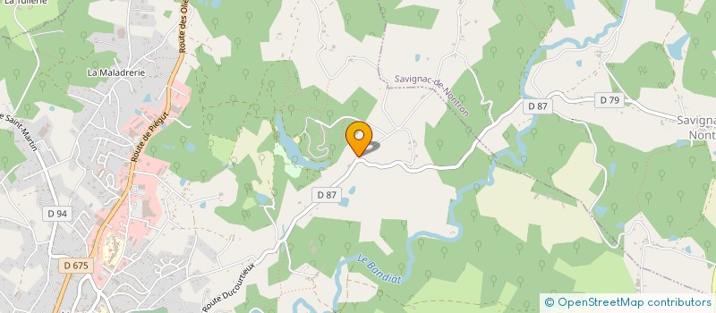 localisation de l'entreprise MONSIEUR NICOLAS GAUDOU  SAVIGNAC-DE-NONTRON