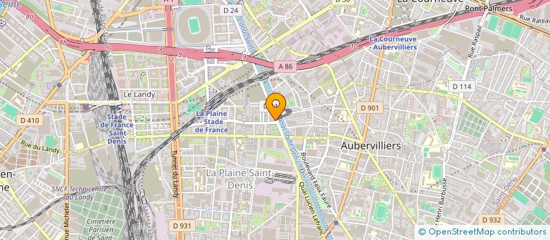 localisation de l'entreprise MONSIEUR NICOLAS GEHAN  AUBERVILLIERS