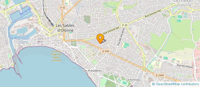 localisation de l'entreprise MONSIEUR NICOLAS GENDROT à LES SABLES D'OLONNE