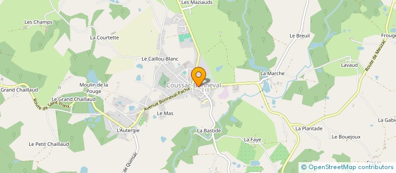 localisation de l'entreprise MONSIEUR NICOLAS GERAUD  COUSSAC-BONNEVAL