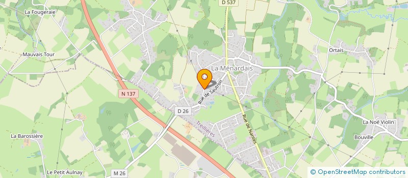 localisation de l'entreprise MONSIEUR NICOLAS GERNIGON  TREILLIERES