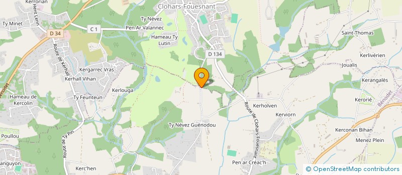 localisation de l'entreprise MONSIEUR NICOLAS GERRIER  BENODET