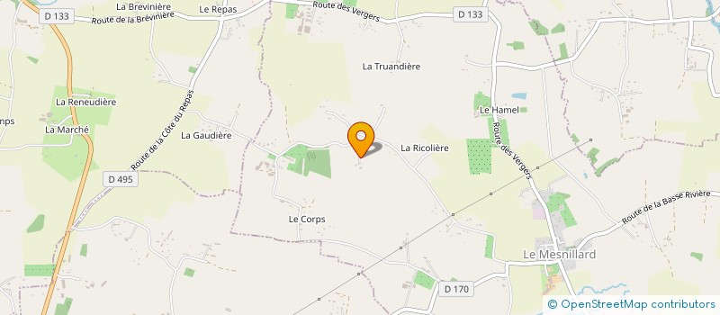 localisation de l'entreprise MONSIEUR NICOLAS GLINEL  LE MESNILLARD