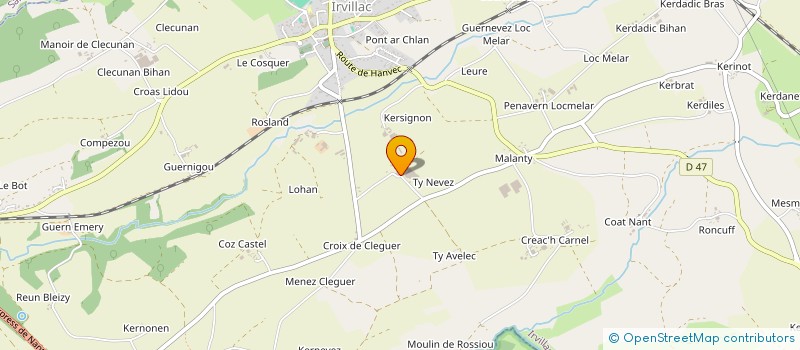 localisation de l'entreprise MONSIEUR NICOLAS GOASGUEN à IRVILLAC