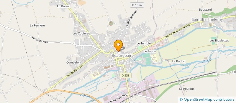 localisation de l'entreprise MONSIEUR NICOLAS GODEFROY à BEAUREPAIRE