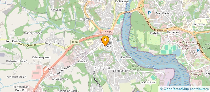 localisation de l'entreprise MONSIEUR NICOLAS GUEGUEN  QUIMPER
