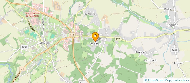 localisation de l'entreprise MONSIEUR NICOLAS GUILCHER à PLEGUIEN