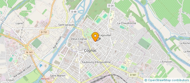 localisation de l'entreprise MONSIEUR NICOLAS GUILLON à COGNAC