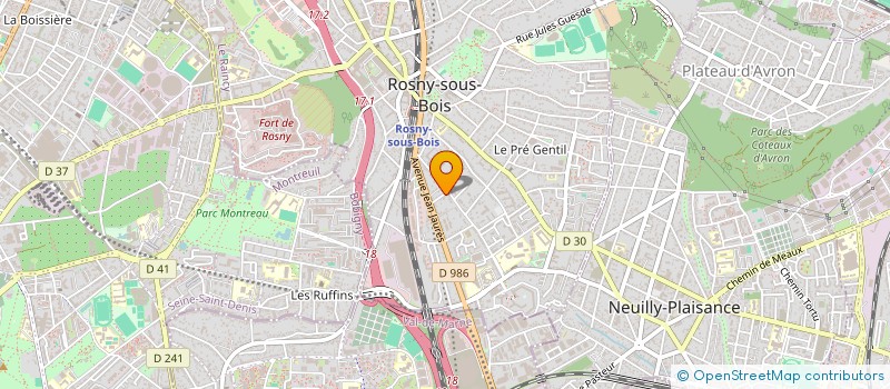 localisation de l'entreprise MONSIEUR NICOLAS GUINET  ROSNY-SOUS-BOIS