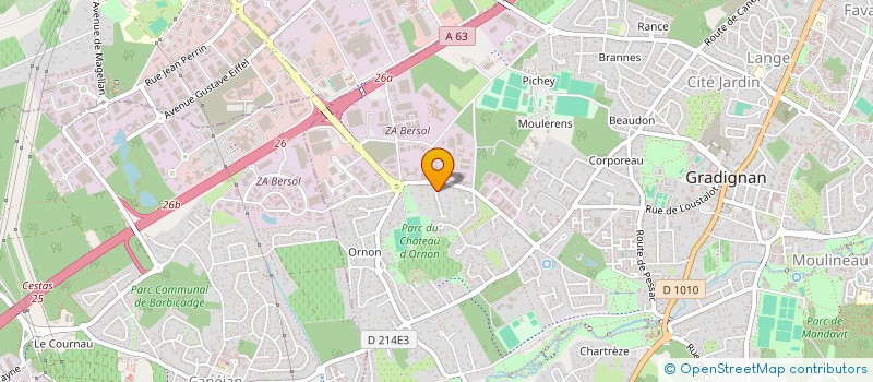 localisation de l'entreprise MONSIEUR NICOLAS HUAN  GRADIGNAN