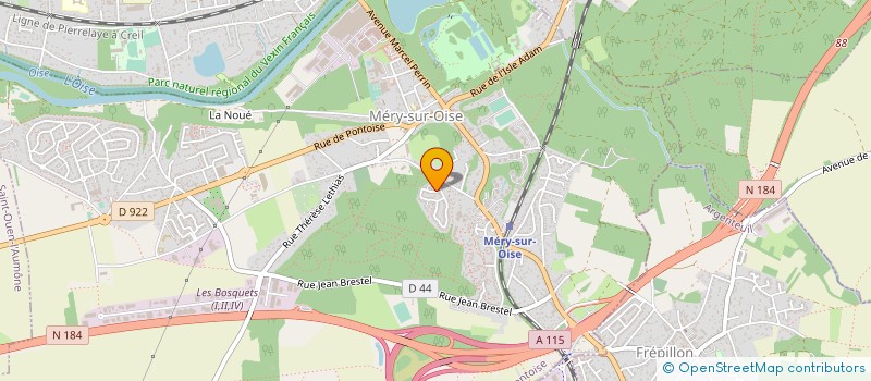 localisation de l'entreprise MONSIEUR NICOLAS HUNAULT  MERY-SUR-OISE