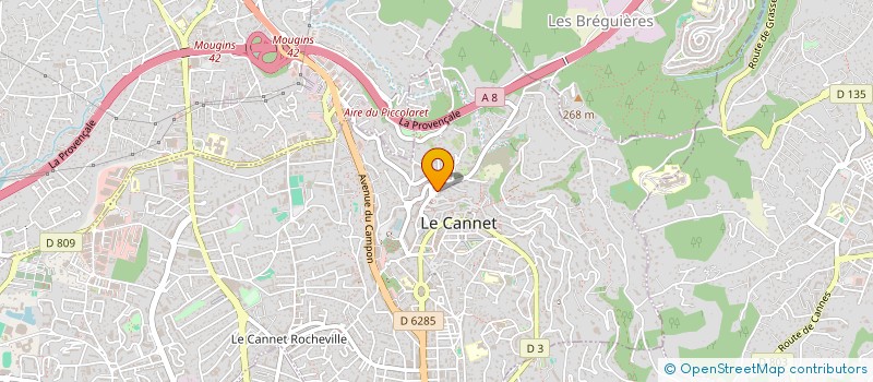 localisation de l'entreprise MONSIEUR NICOLAS JAUSSAUD à LE CANNET
