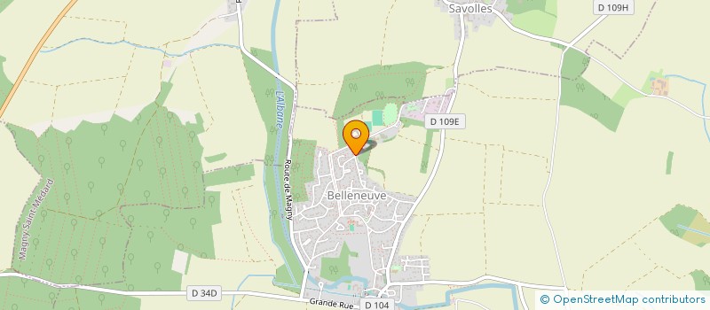 localisation de l'entreprise MONSIEUR NICOLAS JEANNIN  BELLENEUVE