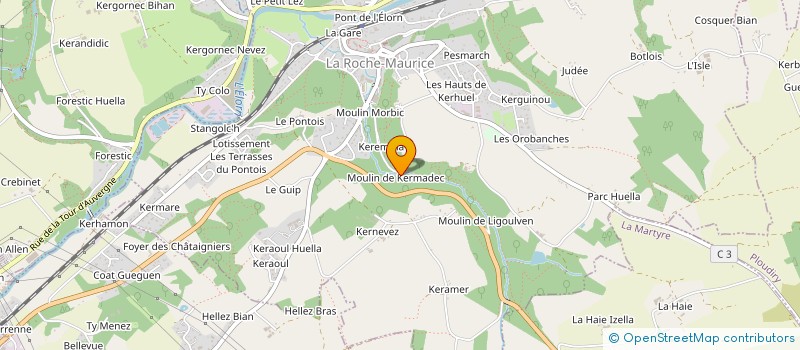 localisation de l'entreprise MONSIEUR NICOLAS KERMARREC  LA ROCHE-MAURICE