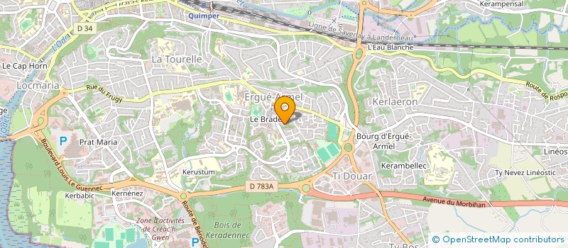 localisation de l'entreprise MONSIEUR NICOLAS KERNEVEZ  QUIMPER