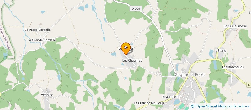 localisation de l'entreprise MONSIEUR NICOLAS LACOTE à COGNAC-LA-FORET
