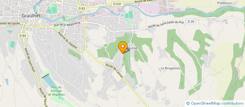 localisation de l'entreprise MONSIEUR NICOLAS LACOUR  MILHAVET