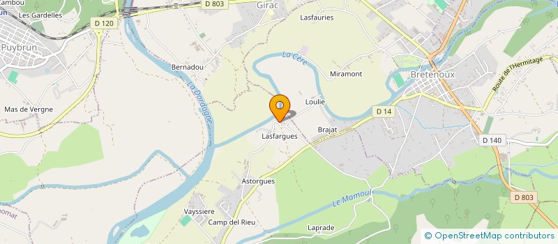 localisation de l'entreprise MONSIEUR NICOLAS LAFORCE à LOUBRESSAC