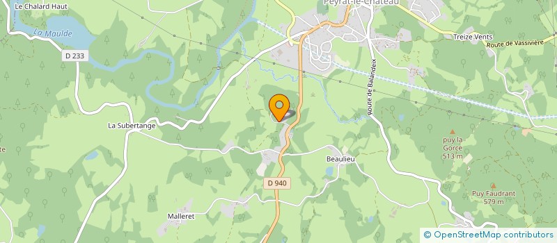 localisation de l'entreprise MONSIEUR NICOLAS LAMIELLE  PEYRAT-LE-CHATEAU