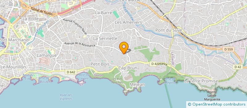 localisation de l'entreprise MONSIEUR NICOLAS LARAIZE  TOULON