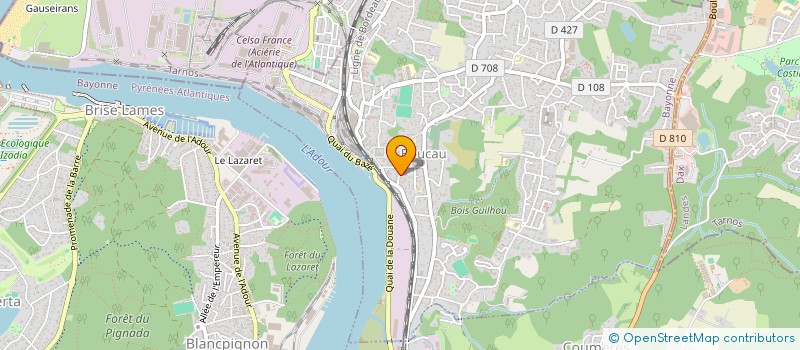 localisation de l'entreprise MONSIEUR NICOLAS LARREGAIN  BOUCAU