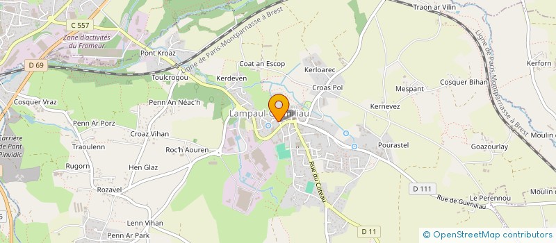 localisation de l'entreprise MONSIEUR NICOLAS LAVANANT  LAMPAUL-GUIMILIAU