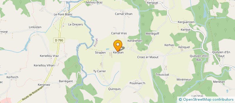 localisation de l'entreprise MONSIEUR NICOLAS LE BAIL  PRIZIAC