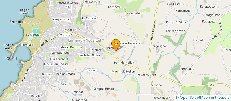 localisation de l'entreprise MONSIEUR NICOLAS LE BIAN  LAMPAUL-PLOUARZEL