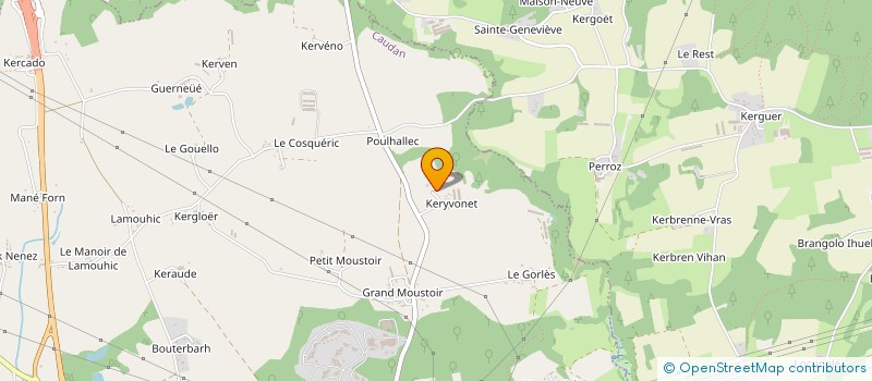localisation de l'entreprise MONSIEUR NICOLAS LE BRAS à CAUDAN