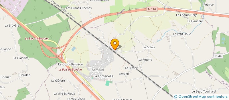 localisation de l'entreprise MONSIEUR NICOLAS LE BRIS  TRAMAIN