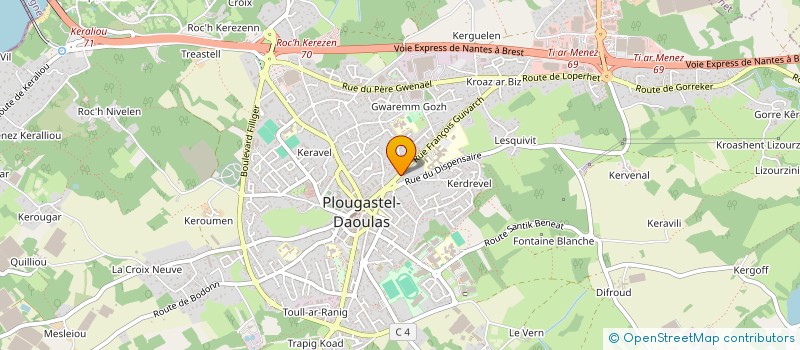 localisation de l'entreprise MONSIEUR NICOLAS LE HIR  LE RELECQ-KERHUON