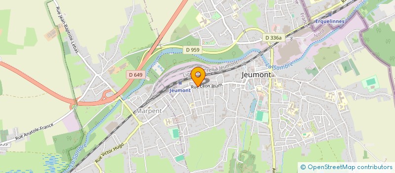 localisation de l'entreprise MONSIEUR NICOLAS LECOCQ  JEUMONT