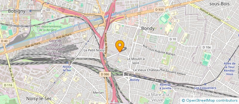 localisation de l'entreprise MONSIEUR NICOLAS LECOINTE  BONDY