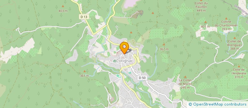 localisation de l'entreprise MONSIEUR NICOLAS LEGUE  COTIGNAC