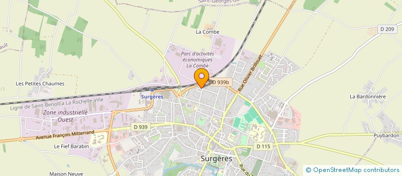 localisation de l'entreprise MONSIEUR NICOLAS LESIEUR  SURGERES