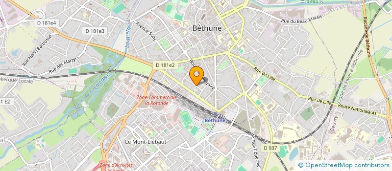 localisation de l'entreprise MONSIEUR NICOLAS LIGNIER à BETHUNE