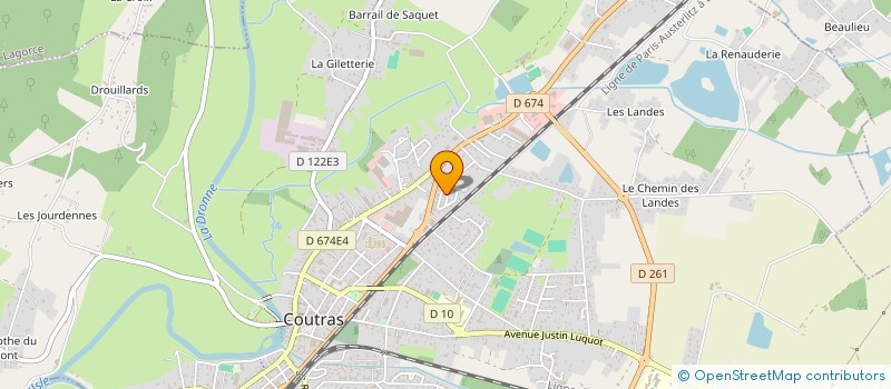 localisation de l'entreprise MONSIEUR NICOLAS LIONARD  COUTRAS