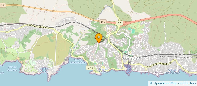 localisation de l'entreprise MONSIEUR NICOLAS LOPEZ  SAUSSET-LES-PINS