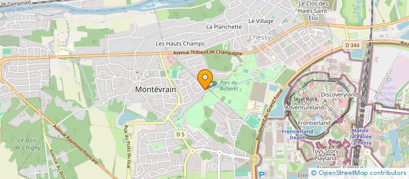 localisation de l'entreprise MONSIEUR NICOLAS MABILLE à MONTEVRAIN