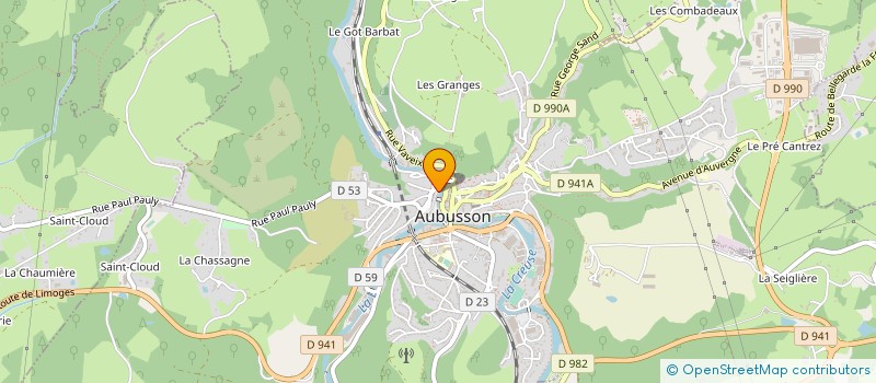 localisation de l'entreprise MONSIEUR NICOLAS MALOREY à AUBUSSON